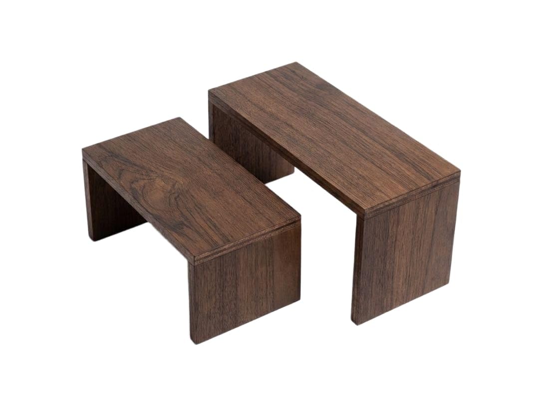 やや完成品　コの字ラック 2個セット木製　スタッキング ウォールナット Amazon｜コの字ラック 木製 2個セット 飾り棚 インテリア雑貨 収納